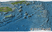 Physical Panoramic Map of Eastern, darken