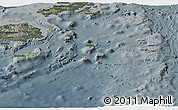 Physical Panoramic Map of Eastern, darken, semi-desaturated