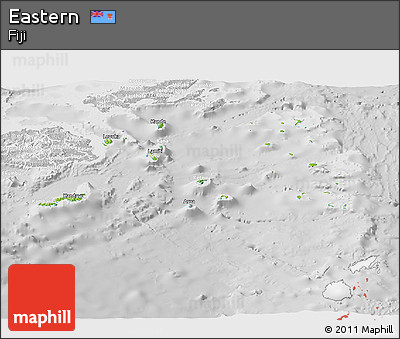 Physical Panoramic Map of Eastern, lighten, desaturated