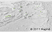 Physical Panoramic Map of Eastern, lighten, desaturated