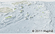 Physical Panoramic Map of Eastern, lighten, semi-desaturated