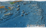 Political Panoramic Map of Eastern, darken