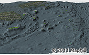Satellite Panoramic Map of Eastern, darken, semi-desaturated