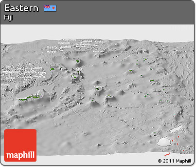 Satellite Panoramic Map of Eastern, lighten, desaturated