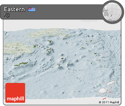 Satellite Panoramic Map of Eastern, lighten