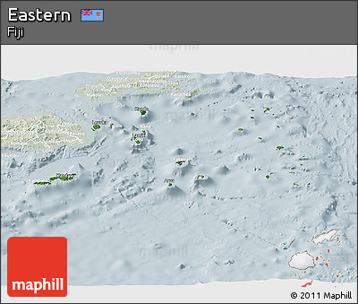 Satellite Panoramic Map of Eastern, lighten