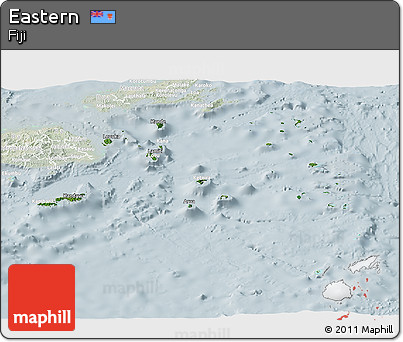 Satellite Panoramic Map of Eastern, lighten