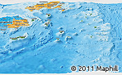 Satellite Panoramic Map of Eastern, political shades outside