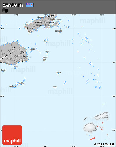 Gray Simple Map of Eastern