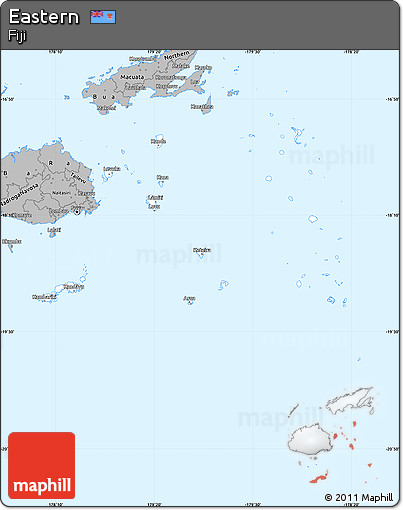 Gray Simple Map of Eastern