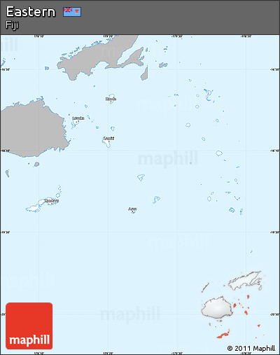 Gray Simple Map of Eastern, single color outside