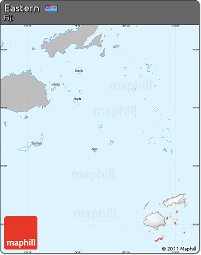 Gray Simple Map of Eastern, single color outside