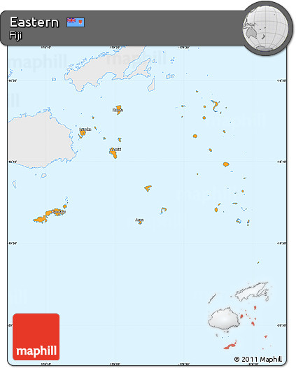 Political Simple Map of Eastern, single color outside