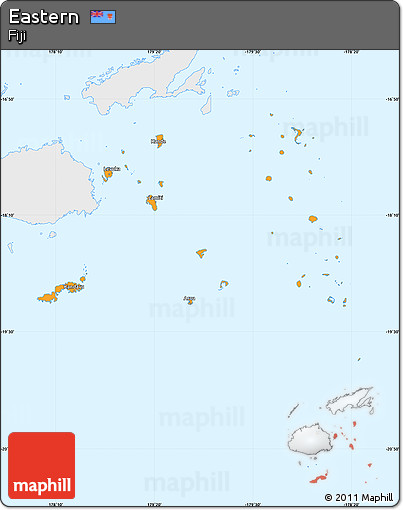 Political Simple Map of Eastern, single color outside