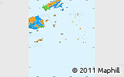 Political Shades Simple Map of Eastern, political outside