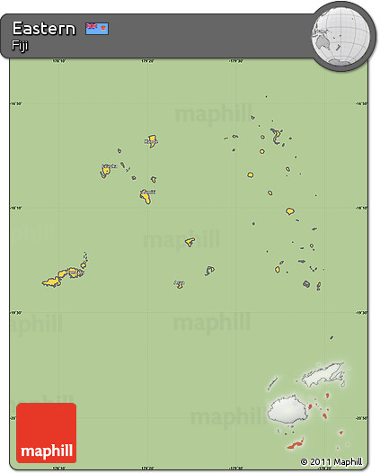 Savanna Style Simple Map of Eastern, cropped outside