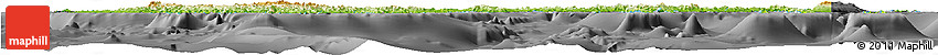 Physical Horizon Map of Fiji, darken, desaturated