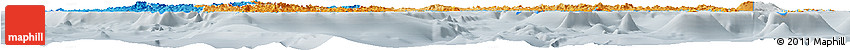 Political Horizon Map of Fiji, lighten, semi-desaturated