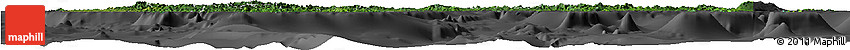 Satellite Horizon Map of Fiji, darken, desaturated