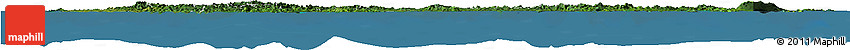 Satellite Horizon Map of Fiji, darken, land only