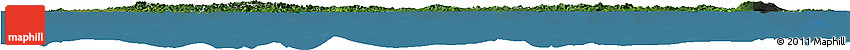 Satellite Horizon Map of Fiji, darken, semi-desaturated, land only