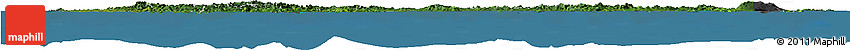 Satellite Horizon Map of Fiji, desaturated, land only