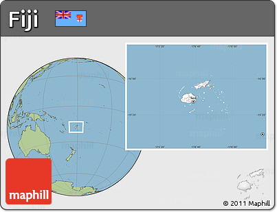 Blank Location Map of Fiji, savanna style outside