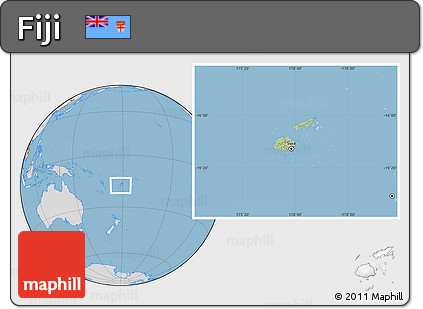 Savanna Style Location Map of Fiji, lighten, desaturated, land only