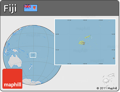 Savanna Style Location Map of Fiji, lighten, desaturated, land only