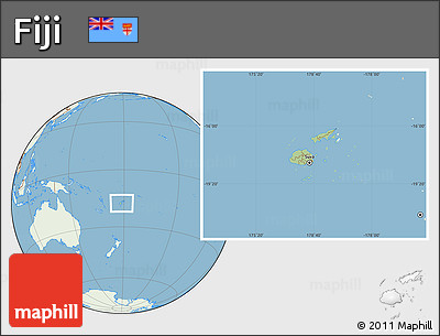 Savanna Style Location Map of Fiji, lighten, land only