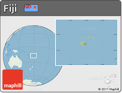 Savanna Style Location Map of Fiji, lighten, land only