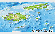Physical Panoramic Map of Fiji, political shades outside