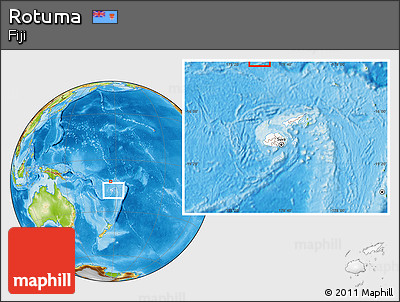 Physical Location Map of Rotuma, highlighted country, within the entire country