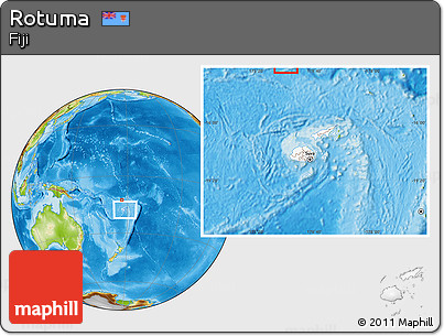 Physical Location Map of Rotuma, highlighted country, within the entire country