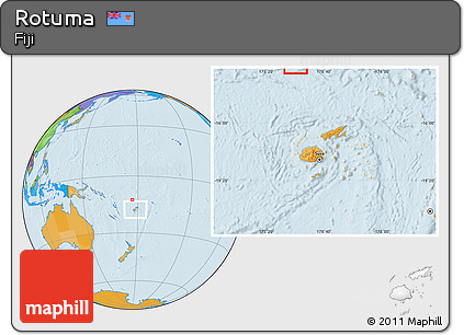 Political Location Map of Rotuma, within the entire country
