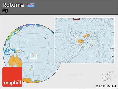 Political Location Map of Rotuma, within the entire country