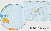 Political Location Map of Rotuma, within the entire country