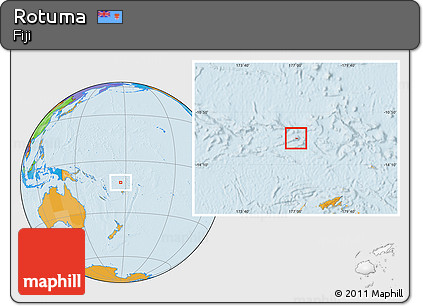 Political Location Map of Rotuma