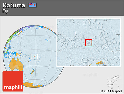 Political Location Map of Rotuma