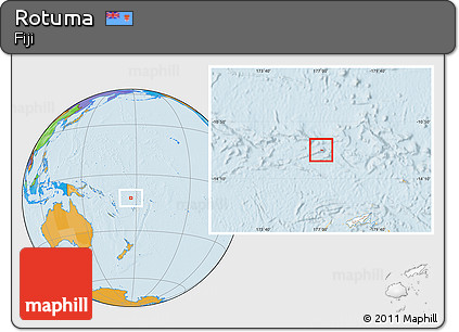 Political Location Map of Rotuma, highlighted country