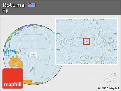 Political Location Map of Rotuma, highlighted country