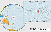 Political Location Map of Rotuma, highlighted country
