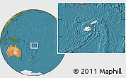 Satellite Location Map of Rotuma, highlighted country, within the entire country