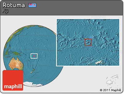 Satellite Location Map of Rotuma, highlighted country