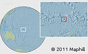 Savanna Style Location Map of Rotuma, hill shading