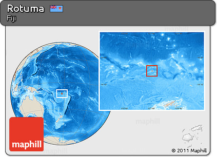 Shaded Relief Location Map of Rotuma
