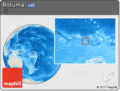 Shaded Relief Location Map of Rotuma