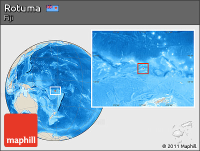 Shaded Relief Location Map of Rotuma
