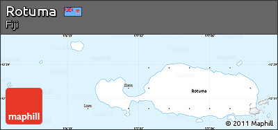 Gray Simple Map of Rotuma