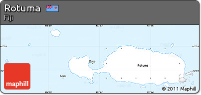 Gray Simple Map of Rotuma